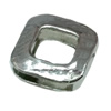 Slider, Zinc Alloy Bracelet Findinds, 12x12mm, Hole size:6x1.5mm, Sold by Bag

