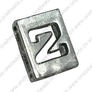 Slider, Zinc Alloy Bracelet Findinds, 9x7mm, Hole size:6x1.5mm, Sold by Bag