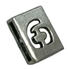 Slider, Zinc Alloy Bracelet Findinds, 9x7mm, Hole size:6x1.5mm, Sold by Bag
