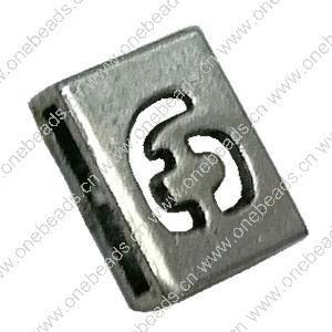 Slider, Zinc Alloy Bracelet Findinds, 9x7mm, Hole size:6x1.5mm, Sold by Bag