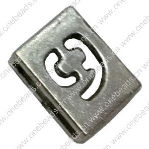 Slider, Zinc Alloy Bracelet Findinds, 9x7mm, Hole size:6x1.5mm, Sold by Bag