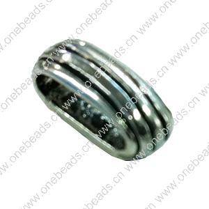  Slider, Zinc Alloy Bracelet Findinds, 6x15mm, Hole size:11x3mm, Sold by Bag