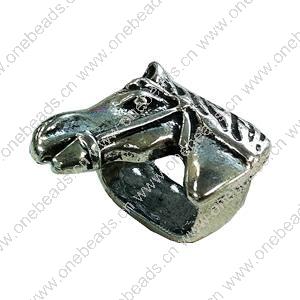  Slider, Zinc Alloy Bracelet Findinds, 16x16mm, Hole size:10.5x6mm, Sold by Bag