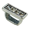 Slider, Zinc Alloy Bracelet Findinds, 16x6mm, Hole size:10.5x6mm, Sold by Bag