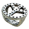  Slider, Zinc Alloy Bracelet Findinds, 14mm, Hole size:10.5x6mm, Sold by Bag