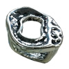  Slider, Zinc Alloy Bracelet Findinds, 14x20mm, Hole size:10.5x6mm, Sold by Bag