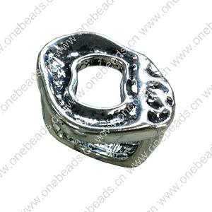 Slider, Zinc Alloy Bracelet Findinds, 14x20mm, Hole size:10.5x6mm, Sold by Bag