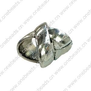  Slider, Zinc Alloy Bracelet Findinds, 10x12mm, Hole size:7.5x7.5mm, Sold by KG