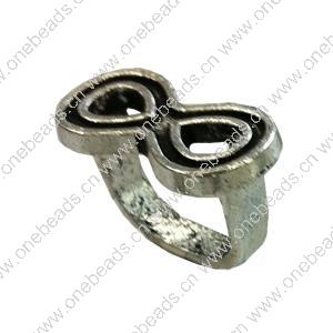  Slider, Zinc Alloy Bracelet Findinds, 8x17mm, Hole size:11x7.5mm, Sold by KG