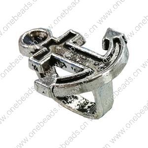  Slider, Zinc Alloy Bracelet Findinds, 15x18mm, Hole size:11x7.5mm, Sold by KG