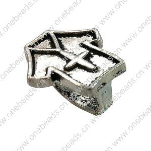  Slider, Zinc Alloy Bracelet Findinds, 15x16mm, Hole size:11x7.5mm, Sold by KG