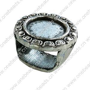  Slider, Zinc Alloy Bracelet Findinds, 15mm, Hole size:11x7.5mm, Sold by Bag