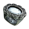  Slider, Zinc Alloy Bracelet Findinds, 14x16mm, Hole size:11x7.5mm, Sold by Bag