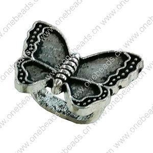  Slider, Zinc Alloy Bracelet Findinds, 15x20mm, Hole size:11x7.5mm, Sold by KG