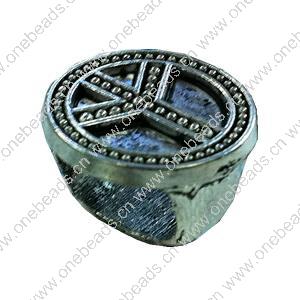  Slider, Zinc Alloy Bracelet Findinds, 15.5mm, Hole size:11x7.5mm, Sold by KG