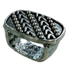  Slider, Zinc Alloy Bracelet Findinds, 12x16mm, Hole size:11x7.5mm, Sold by Bag
