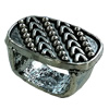  Slider, Zinc Alloy Bracelet Findinds, 12x16mm, Hole size:11x7.5mm, Sold by Bag