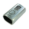  Slider, Zinc Alloy Bracelet Findinds, 14x23mm, Hole size:11x7mm, Sold by KG