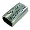  Slider, Zinc Alloy Bracelet Findinds, 14x23mm, Hole size:11x7mm, Sold by KG
