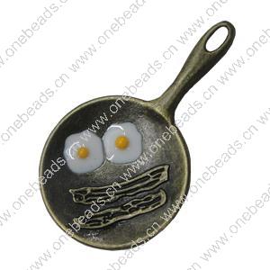 Pendant. Fashion Zinc Alloy Jewelry Findings. saucepan 24x40mm，Sold by Bag 