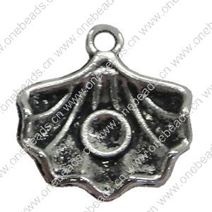 Pendant. Fashion Zinc Alloy Jewelry Findings. Leaf 16x15mm，Sold by Bag 