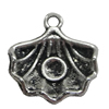 Pendant. Fashion Zinc Alloy Jewelry Findings. Leaf 16x15mm，Sold by Bag 
