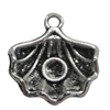 Pendant. Fashion Zinc Alloy Jewelry Findings. Leaf 16x15mm，Sold by Bag 