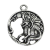 Pendant. Fashion Zinc Alloy Jewelry Findings. Animal 30x25mm，Sold by Bag 
