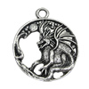 Pendant. Fashion Zinc Alloy Jewelry Findings. Animal 30x25mm，Sold by Bag 