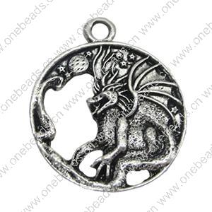 Pendant. Fashion Zinc Alloy Jewelry Findings. Animal 30x25mm，Sold by Bag 