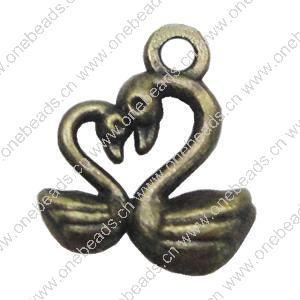 Pendant. Fashion Zinc Alloy Jewelry Findings. Animal 12x15mm，Sold by Bag 