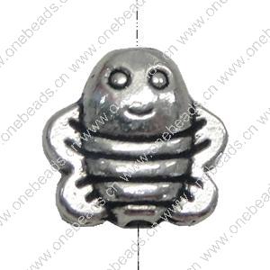 Beads. Fashion Zinc Alloy jewelry findings. Animal 8.5mm. Hole size: about 1mm Sold by Bag