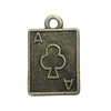 Pendant. Fashion Zinc Alloy Jewelry Findings. Poker 18x11mm，Sold by Bag 
