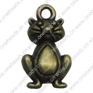 Pendant. Fashion Zinc Alloy Jewelry Findings. Animal 29x11mm，Sold by Bag 