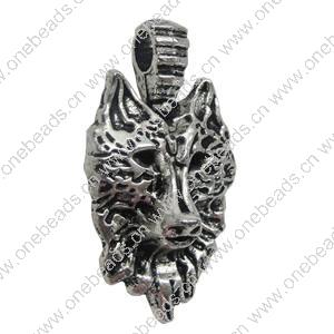 Pendant. Fashion Zinc Alloy Jewelry Findings. Animal 32x17.5mm，Sold by Bag 