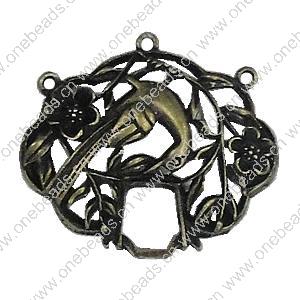 Connector. Fashion Zinc Alloy Jewelry Findings. 42x37mm. Sold by Bag