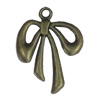 Pendant. Fashion Zinc Alloy Jewelry Findings. Bowknot 29x37mm，Sold by Bag 