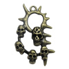 Pendant. Fashion Zinc Alloy Jewelry Findings. skeleton 64x39mm，Sold by PC 
