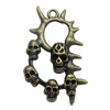 Pendant. Fashion Zinc Alloy Jewelry Findings. skeleton 64x39mm，Sold by PC 