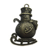 Pendant. Fashion Zinc Alloy Jewelry Findings. Snowman 49x32mm，Sold by Bag 

