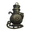 Pendant. Fashion Zinc Alloy Jewelry Findings. Snowman 49x32mm，Sold by Bag 