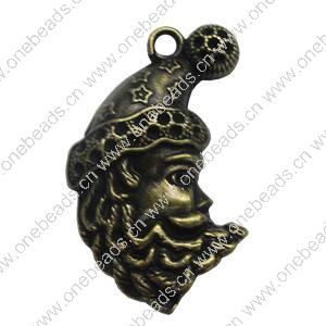 Pendant. Fashion Zinc Alloy Jewelry Findings. People 45x33mm，Sold by Bag 