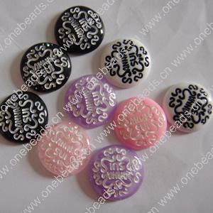 Cameos, Resin Beads, A Grade, Fashion Jewelry findings, 25mm, Sold by PC