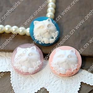 Cameos, Resin Beads, A Grade, Fashion Jewelry findings, 25mm, Sold by PC