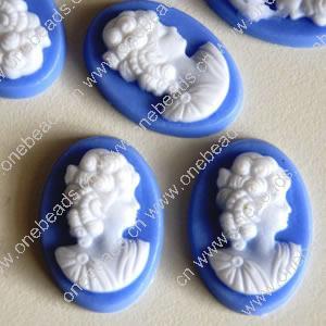 Cameos, Resin Beads, A Grade, Fashion Jewelry findings, 18x25mm, Sold by PC