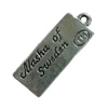 Pendant. Fashion Zinc Alloy Jewelry Findings. Rectangle 27x10mm. Sold by Bag
