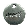 Pendant. Fashion Zinc Alloy Jewelry Findings. Flat Round 12mm. Sold by Bag
