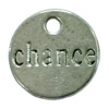 Pendant. Fashion Zinc Alloy Jewelry Findings. Flat Round 14mm. Sold by Bag
