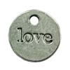 Pendant. Fashion Zinc Alloy Jewelry Findings. Flat Round 15mm. Sold by Bag
