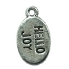 Pendant. Fashion Zinc Alloy Jewelry Findings. Flat oval 15x9mm. Sold by Bag
